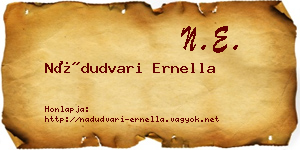 Nádudvari Ernella névjegykártya